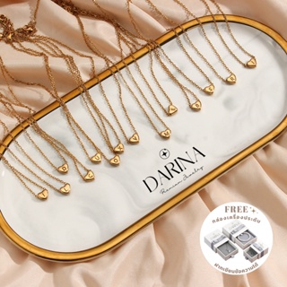 สร้อยคอหัวใจตัวอักษร Darina Jewelry DRN0012 ✨ พร้อมกล่องเครื่องประดับ เขียนการ์ดได้