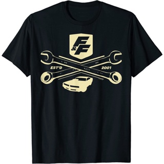 เสื้อยืด แขนสั้น พิมพ์ลายโลโก้ประแจ Fast &amp; Furious ESTD 2001crossed แฟชั่น สําหรับผู้ชาย และผู้หญิง_07