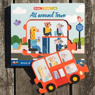 หนังสือบอร์ดบุ๊ค เสริมพัฒนาการ Big jigsaw Board Book with Puzzle Ready Steady Go : All Around Town