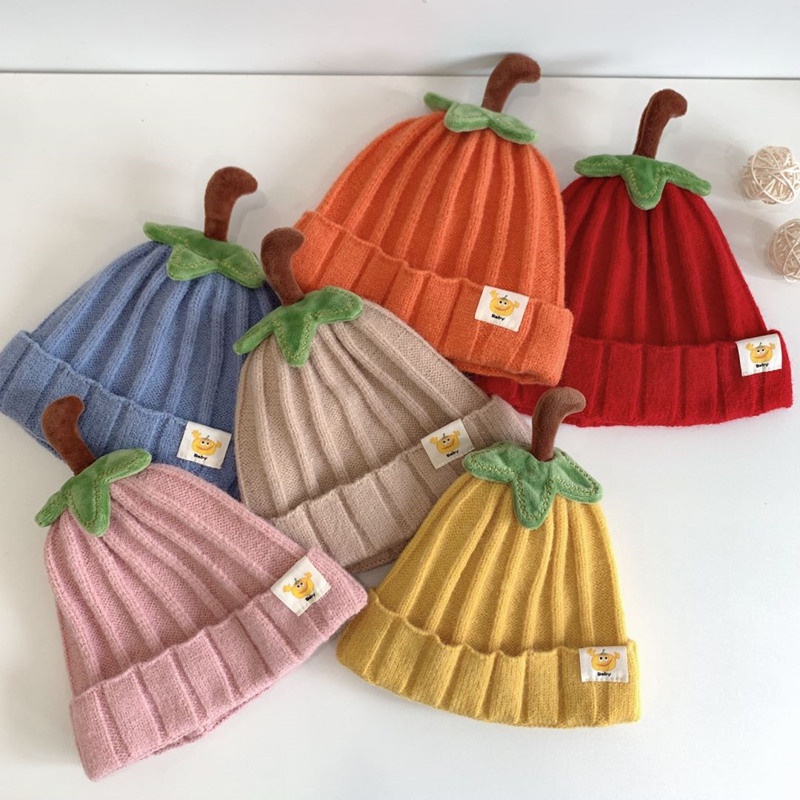 หมวกบีนนี่-ผ้าถัก-แบบนิ่ม-ให้ความอบอุ่น-สไตล์เกาหลี-แฟชั่นฤดูใบไม้ร่วง-และฤดูหนาว-สําหรับเด็กผู้ชาย-และเด็กผู้หญิง-อายุ-1-4-ปี