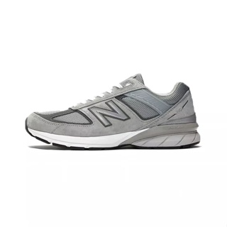 100% authentic New Balance 990 v5 grey sports shoes maleรองเท้าผ้าใบวินเทจ