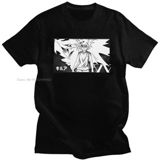 เสื้อยืดแขนสั้น คอกลม ผ้าฝ้าย พิมพ์ลายการ์ตูนอนิเมะ Killua Zoldyck Hunter X Hunter สําหรับผู้ชายS-5XL_05