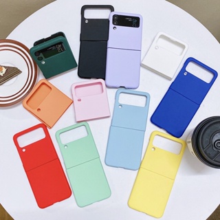 เคสโทรศัพท์มือถือ PC บางมาก กันกระแทก สําหรับ Samsung Z Flip4 3 Galaxy Z Flip 4 5G Z Flip3 5G การเลือกสี