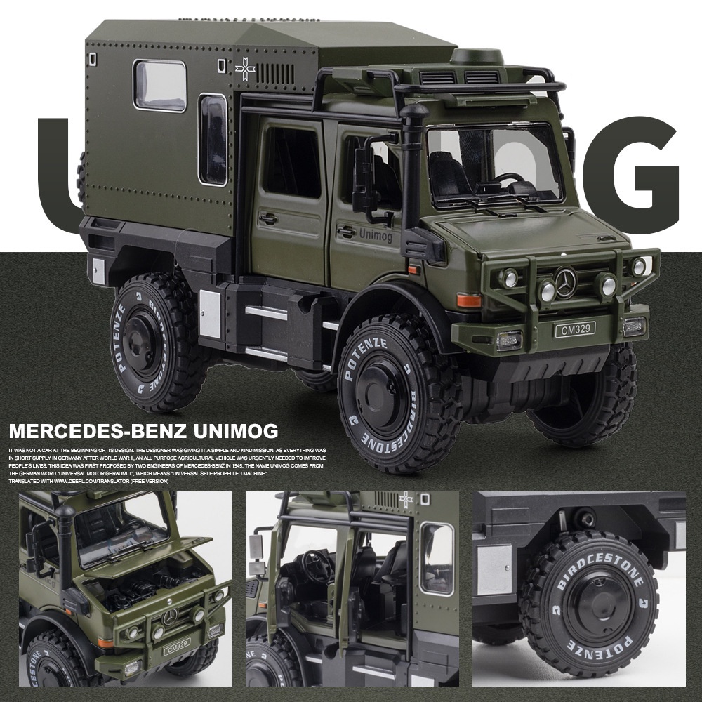 โมเดลรถเหล็ก-1-28-mercedes-benz-unimog-u5000-ของเล่นสําหรับเด็ก-6vdq