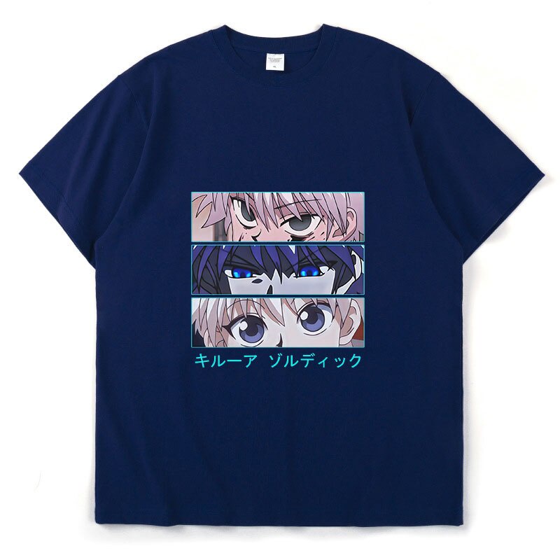 เสื้อยืดแขนสั้น-ผ้าฝ้าย-ทรงหลวม-พิมพ์ลายการ์ตูน-hunter-x-hunter-kurapika-killua-zoldyck-แฟชั่นฤดูร้อน-สไตล์เรโทร-ba-05