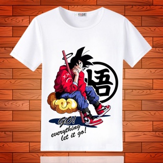 เสื้อยืดแขนสั้น พิมพ์ลายอนิเมะ Dragon Ball Carolot Son Goku Vegeta สําหรับผู้ชาย_05