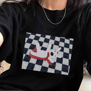 เสื้อยืดคอกลม แขนสั้น พิมพ์ลายตาราง ทรงหลวม สไตล์เกาหลี สตรีท ฤดูร้อน สําหรับผู้ชาย และผู้หญิง