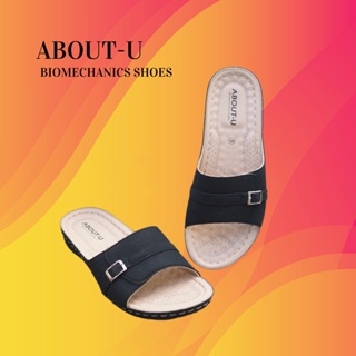 สินค้า ABOUT-U รองเท้าเพื่อสุขภาพผู้หญิง ใส่สบาย น้ำหนักเบา เย็บรอบ ใช้ทน กันน้ำ กันลื่น แบบเข็มขัดแฟชั่น