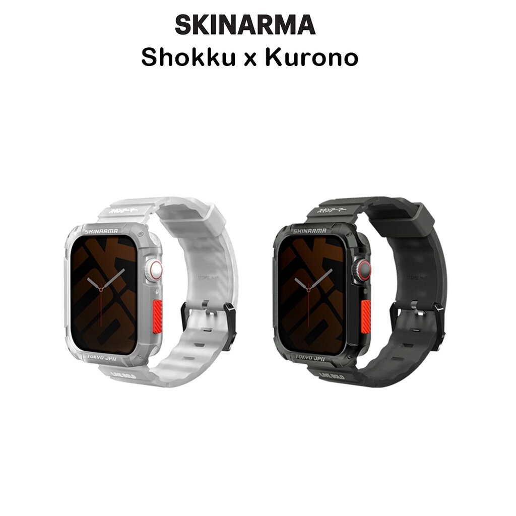 skinarma-shokku-x-kurono-เคสและสายสำหรับเกรดพรีเมี่ยมจากญี่ปุ่น-สำหรับ-watch-42-44-45-mm-ของแท้100