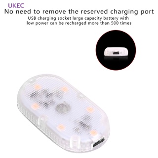 Ukec โคมไฟอ่านหนังสือ LED 4.5V ชาร์จ USB สําหรับติดเพดานรถยนต์
