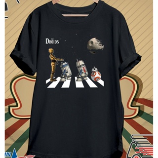 Men Printing T Shirt Star Wars Beatles Abbey Road Droids Christmas Giftเสื้อยืดสวยๆ_05