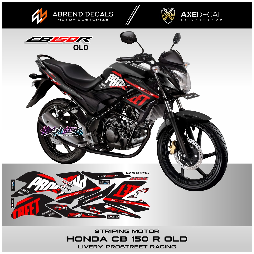 แถบสติกเกอร์รถจักรยานยนต์-honda-cb-150-r-old-prostreet-racing-sticker-cb-150-lama