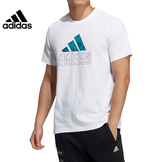 Adidas100% Genuine Mens Cotton T-Shirt Lightweight Breathable Sports Top Fashion Casual Short Sleeves_05