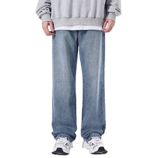 สินค้า Spenzer.street | 🖤Blue loose jeans กางเกงยีนส์ทรงกระบอก เสื้อผ้าแฟชั่น สตรีท ยังโอม y2k เกาหลี ฮิต 2023 มาใหม่
