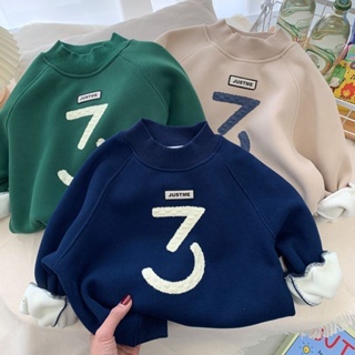 [Babycat] พร้อมส่ง ใหม่ เสื้อกันหนาว คอกลม ผ้าฟลีซ แบบหนา สไตล์เกาหลี ญี่ปุ่น ฤดูใบไม้ร่วง ฤดูหนาว ให้ความอบอุ่น สําหรับเด็กผู้ชาย 2023