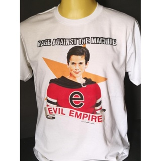 เสื้อยืดแขนสั้น เสื้อวงนำเข้า Rage Against The Machine Evil Empire Nu Metal Hiphop Rock Rap Retro Style Vintage T-Shirt