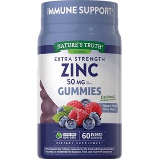 Natures Truth Extra Strength Zinc 50 mg Mixed Berry Gummies 60 gummies