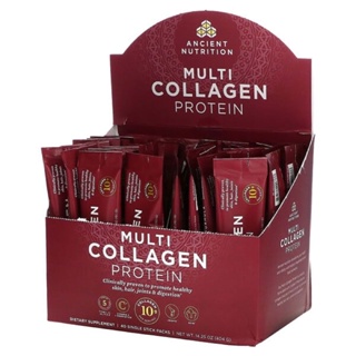 Dr. Axe / Ancient Nutrition, Multi Collagen Protein, 40 Single Stick Packets, 0.36 oz (10.1 g) ต่อชิ้น