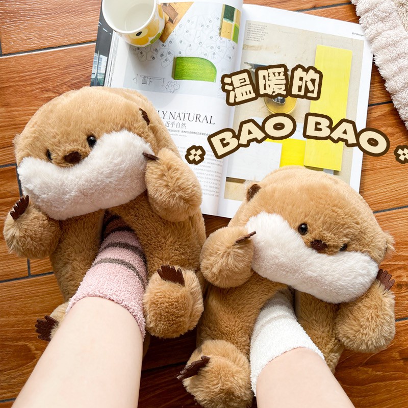 ส่งจากไทย-รองเท้า-otter-นาก-slipper-รองเท้าตัวนาก