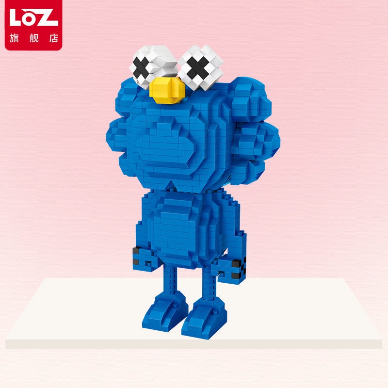 lizhi-loz-อนุภาคขนาดเล็กบล็อกตัวต่อไมโครเจาะสุทธิสีแดง-kaws-ปริศนาประกอบและแทรกของเล่นสาวผู้ใหญ่เลโก้