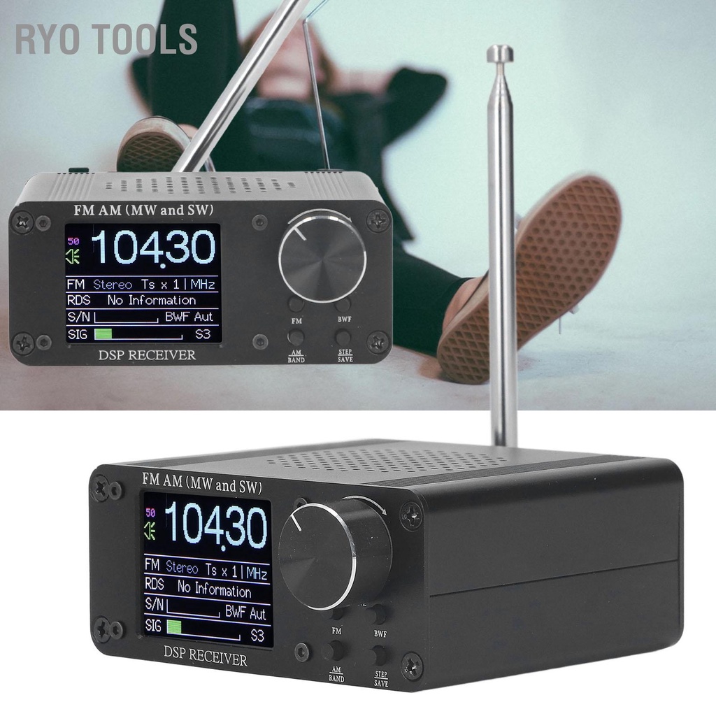 Ryo Tools วิทยุคลื่นสั้นแบบพกพาเครื่องรับความถี่ FM AM 5W เคสอลูมิเนียม ...