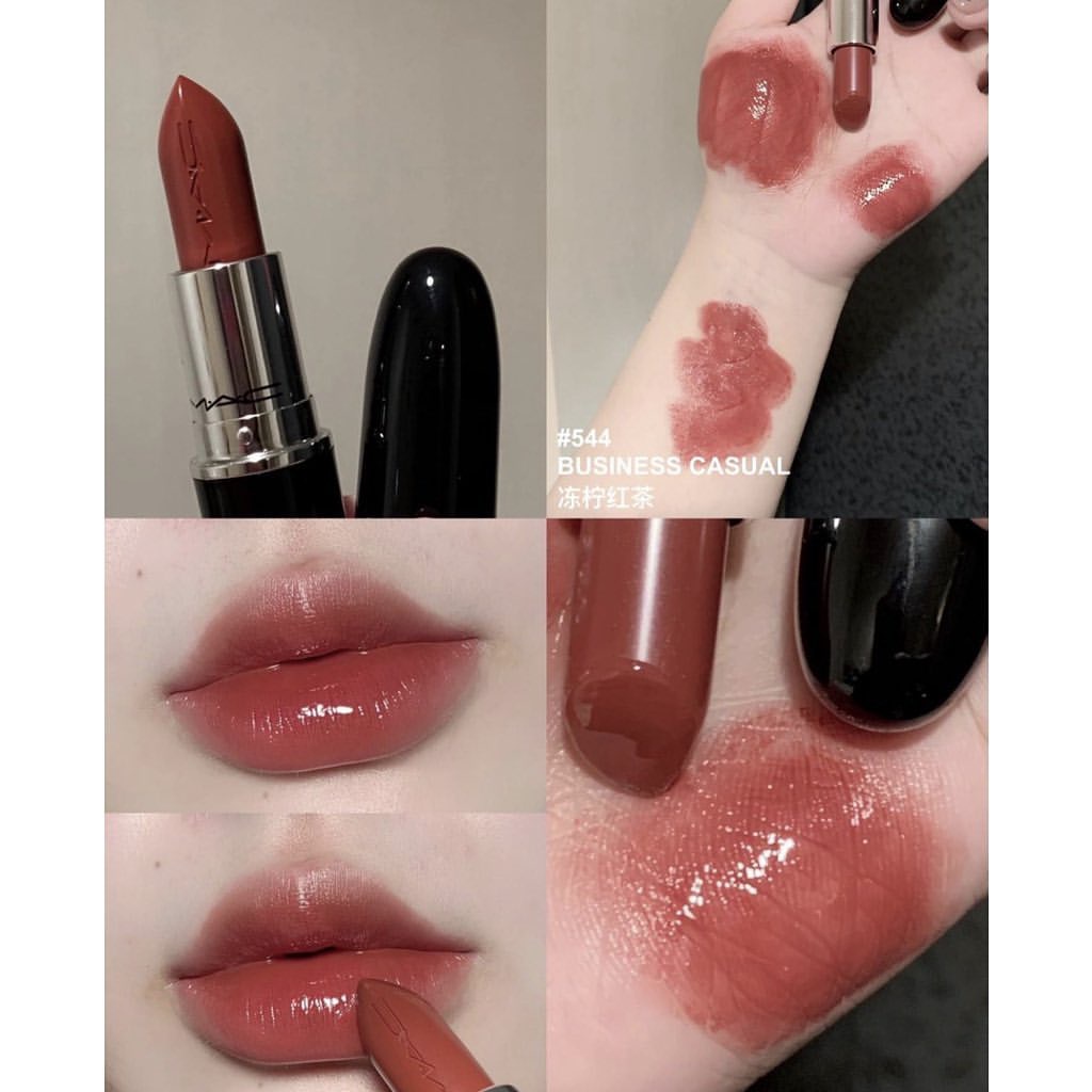 sep02-ส่งฟรี-mac-lustreglass-lipstick-rouge-3g-ลิปสติกที่ให้เนื้อสัมผัสบางเบาเป็นพิเศษ-pda-business-casual-posh-pit