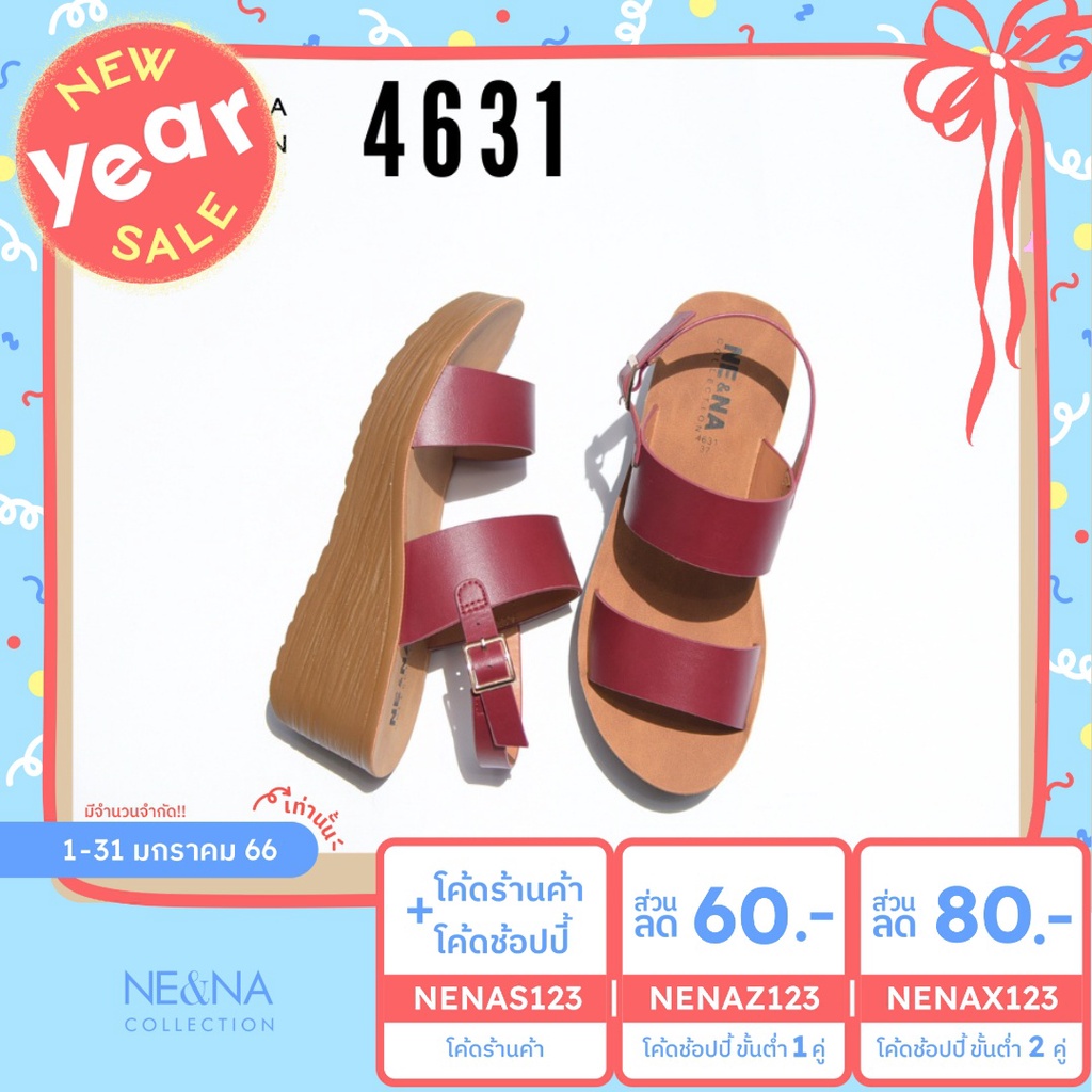 ภาพหน้าปกสินค้ารองเท้าเเฟชั่นผู้หญิงเเบบเเตะส้นสูงรัดส้นเท้า No. 4631 NE&NA Collection Shoes จากร้าน nena_official_store บน Shopee