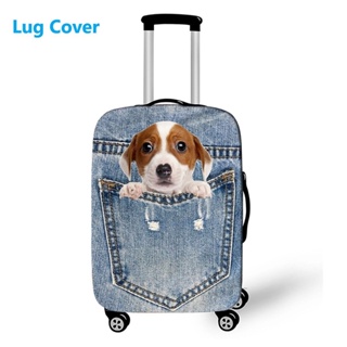 ผ้าคลุมกระเป๋าเดินทางลายน้องหมา Luggage Cover ยืดได้ มีขนาดตั้งแต่ 18-32นิ้ว