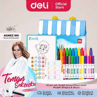 Deli ชุดเครื่องมือระบายสี 75408 สําหรับเด็ก 40 ชิ้น