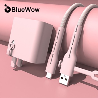 BlueWow ตัวถนอมสายชาร์จ USB ซิลิโคนนิ่ม สําหรับ i--Phone CP07