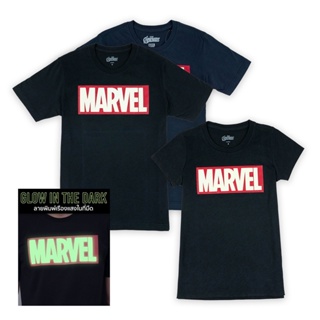 Marvel men logo  Glow In The Dark T-Shirt-เสื้อโลโก้มาร์เวลผู้ชาย เทคนิคเรืองแสงในที่มืด สินค้าลิขสิทธ์แท้100% char_01
