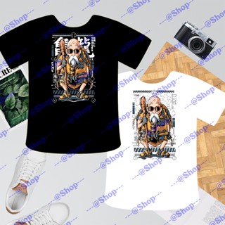 T-shirt Clothing Dragon Ball Kame Sennin Back and Front Design Cotton (4 Size S, M, L, XL)เสื้อยืด_04