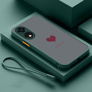 [ฟรีสายคล้อง] Oppo Reno 8T 8Z 8 Pro 5G reno8T 5G หัวใจ ปุ่มตัดกัน เนื้อด้าน พลาสติกใส เคสโทรศัพท์ นิ่ม กันชน