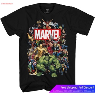 ผ้าฝ้ายแท้ Marvelเสื้อยืดแขนสั้น Marvel Clic Avengers Hulk Thor Iron Man Mens T-Shirt Marvel Popular T-shirtsS-_07