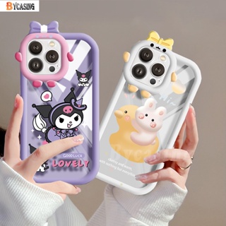 เคสโทรศัพท์มือถือ TPU ใส กันกระแทก ลายมอนสเตอร์ Kuromi Bunny 3D สําหรับ OPPO A17 A17K A77s A57 A15 A95 A96 A12 A54 A16 A55 A16K A5s A3s A76 A74 A16E A7 A53 A52 A31 A5 A9 Reno 5F