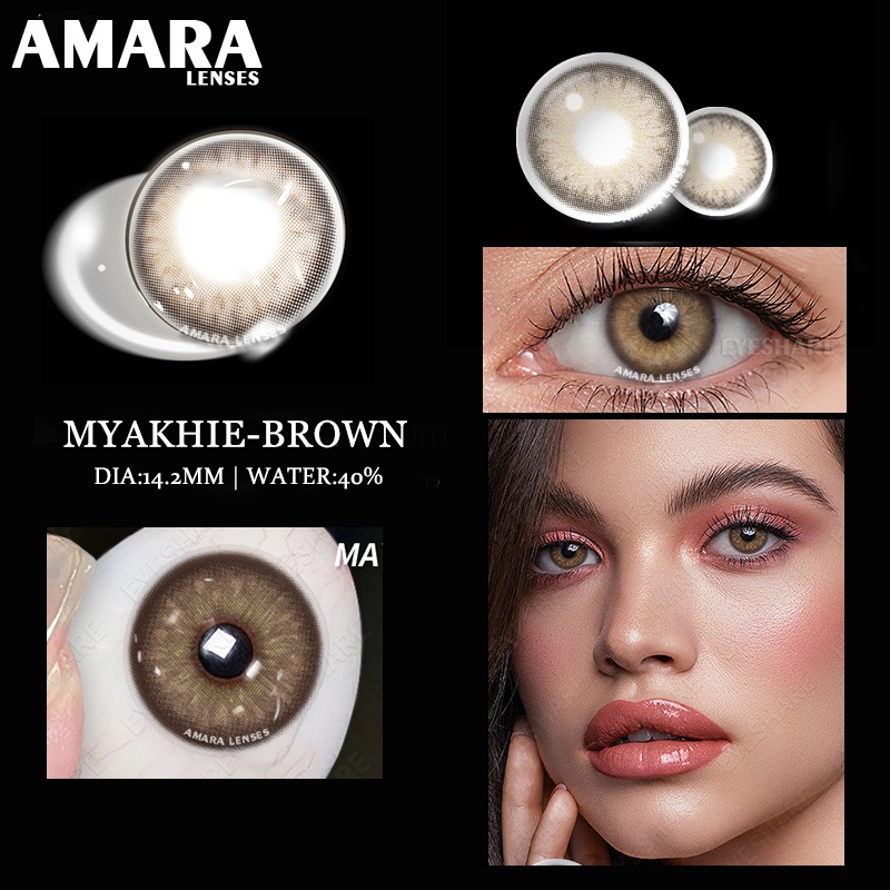 amara-คอนแทคเลนส์-สีน้ําตาล-สีฟ้า-สําหรับแต่งหน้า