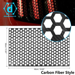 สติกเกอร์คาร์บอนไฟเบอร์ รูปรังผึ้ง ขนาด 48x30 ซม. สําหรับติดไฟท้ายรถยนต์