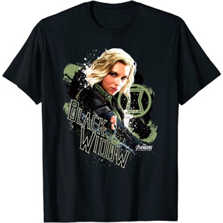 Marvel Infinity War Black Widow Pain Splat Graphic T-Shirt_01