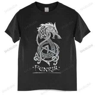 Fashion Brand T Shirt Mens Loose Viking Loki Son Fenrir T-Shirt For Men The Wolf Of Norse_11