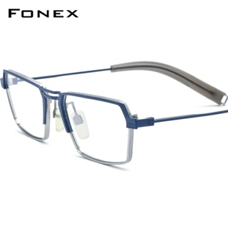 Fonex แว่นตา กรอบไทเทเนียมบริสุทธิ์ ทรงสี่เหลี่ยม สไตล์วินเทจ แฟชั่นเรโทร สําหรับผู้ชาย 2022