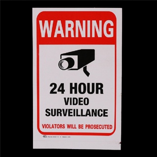 # ขายดีที่สุด # สติกเกอร์ 24H CCTV สําหรับติดกล้องวงจรปิด ระบบรักษาความปลอดภัย จํานวน 5 ชิ้น