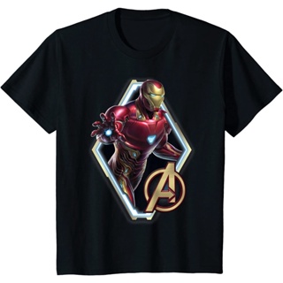 Marvel Avengers Endgame Iron Man Logo Graphic T-Shirt Fashion printed short sleeve mens round neck T-shirt hfcX_07