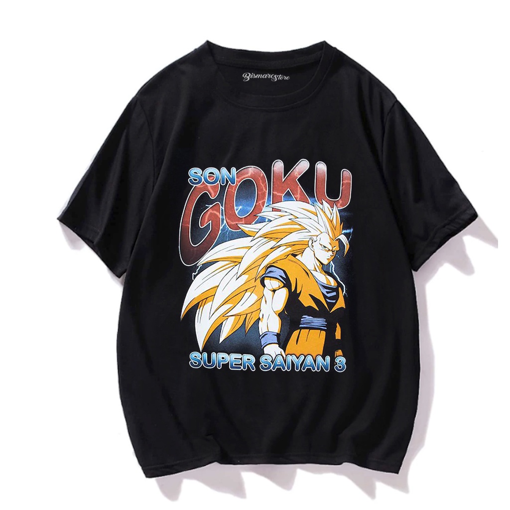 เสื้อยืดผ้าฝ้ายพรีเมี่ยม-เสื้อยืด-พิมพ์ลายอนิเมะ-son-goku-พรีเมี่ยม-04