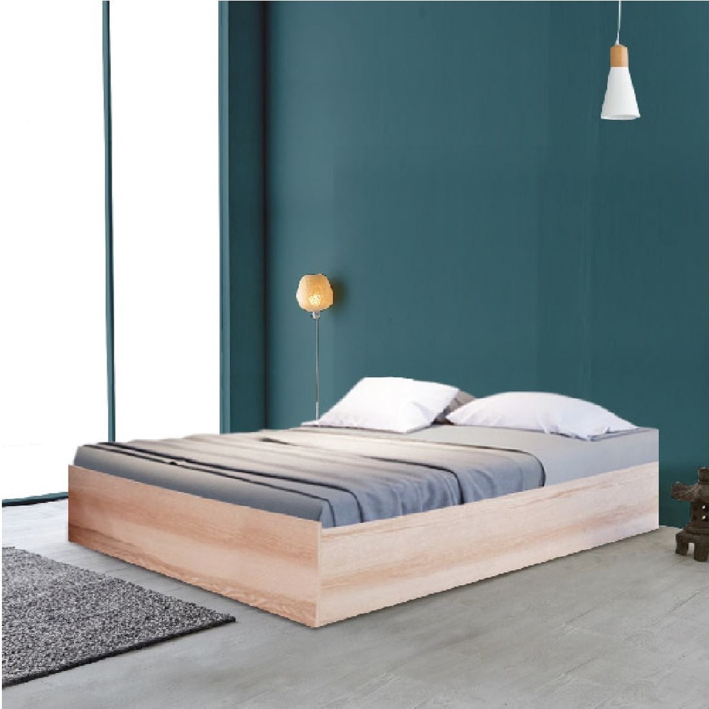 ภาพหน้าปกสินค้าKoncept furniture เตียงนอน 6 ฟุต รุ่น KC-PLAY BEDIS สีไม้อ่อน (186X203X30 ซม.) จากร้าน sb_designsquare บน Shopee