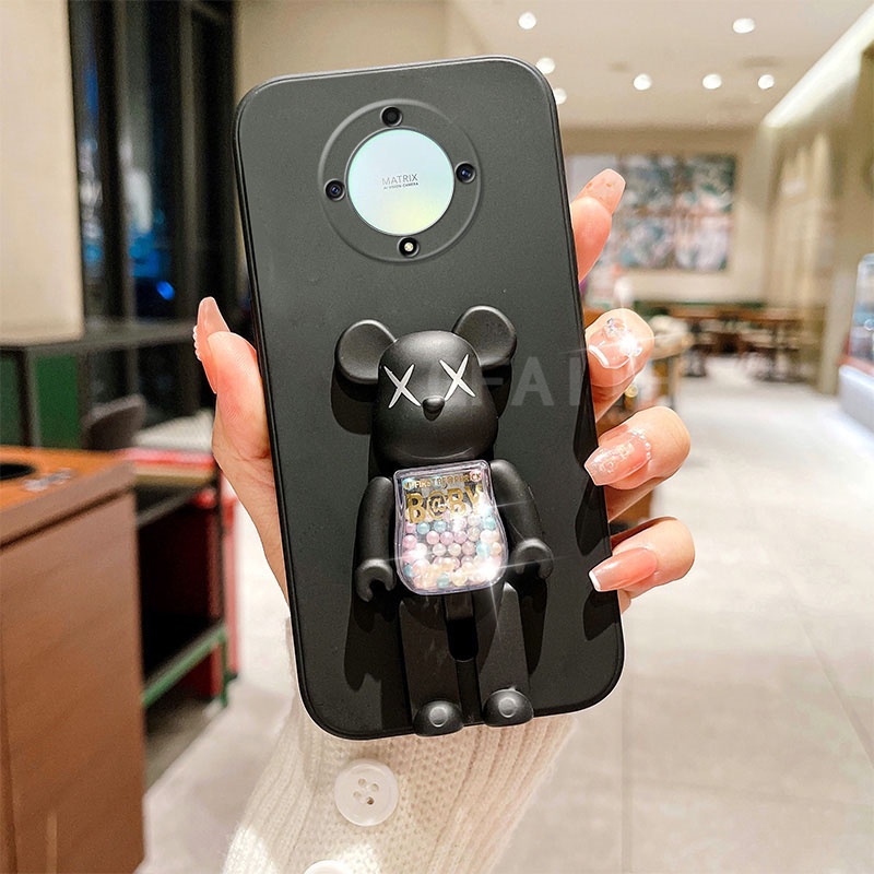 ใหม่-เคสโทรศัพท์มือถือแบบนิ่ม-ลายการ์ตูนหมีน่ารัก-พร้อมที่ตั้งวาง-แฟชั่น-สําหรับ-huawei-honor-x9a-5g-x7a-2023-honorx9a-honorx7a