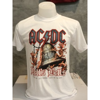 [ปรับแต่งได้]ACDC กระดิ่งขาว เสื้อวินเทจ เสื้อวงดนตรี เสื้อผ้าแฟชั่นผู้ชาย เสื้อสีดำเท่ๆ เสื้อยืดผู้ชาย เสื้อฮาเล่ _53