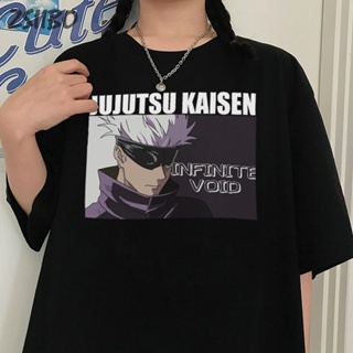เสื้อยืดคอกลม เสื้อลําลองลายการ์ตูนอนิเมะ Jujutsu Kaisen Yuji Itadori Gojo Satoru สไตล์ฮาราจูกุสําหรับ Unisex_05