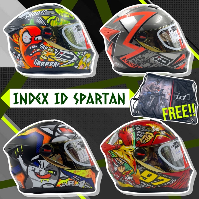 ราคาและรีวิวหมวกกันน็อค INDEX ID SPARTAN