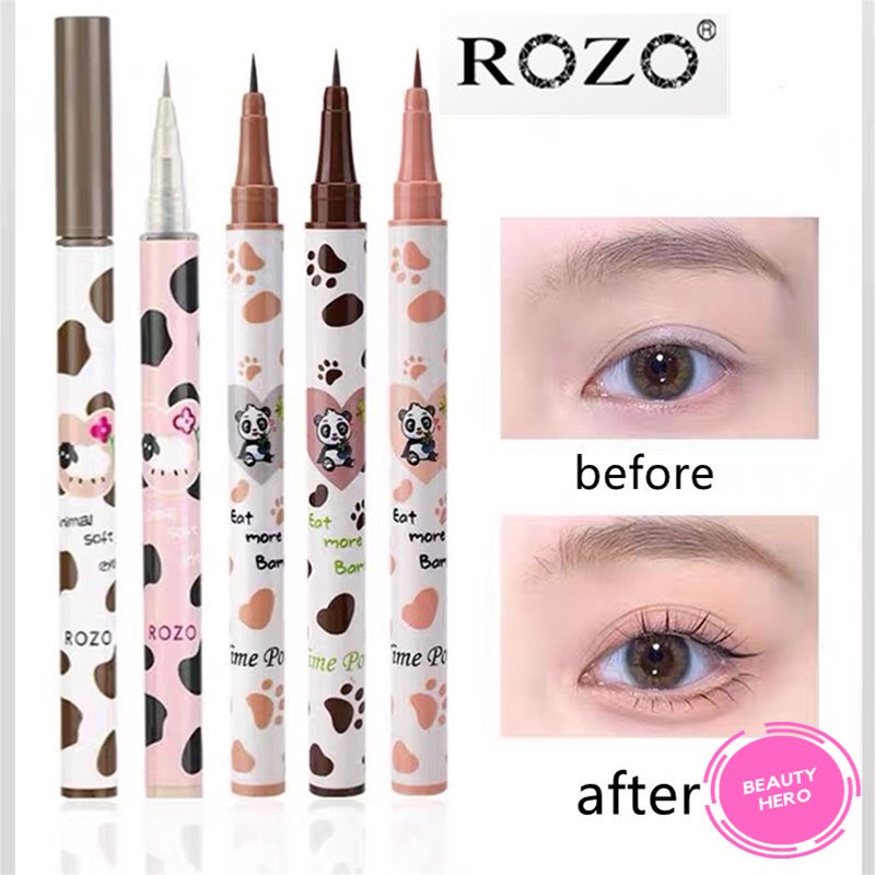 rozo-ปากกาอายไลเนอร์-เนื้อลิขวิด-แห้งเร็ว-กันน้ํา-ติดทนนาน-สําหรับผู้เริ่มต้น