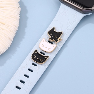 ภาพหน้าปกสินค้าสายนาฬิกาข้อมือ ซิลิโคน โลหะ ลายการ์ตูนแมว 6 แบบ ของขวัญแฟชั่น สําหรับเพื่อน ที่เกี่ยวข้อง